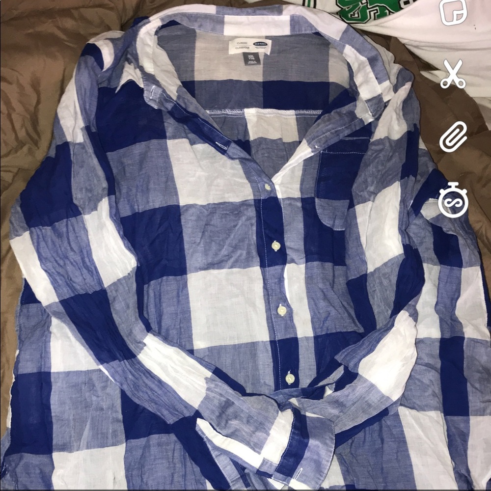 Blue Checkered Flannel